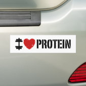 I Love Protein Bumpersticker (Op auto)