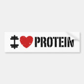I Love Protein Bumpersticker (Voorkant)