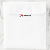 I Love Protein Ronde Sticker (Tas)