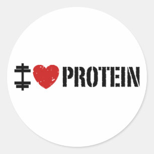 I Love Protein Ronde Sticker