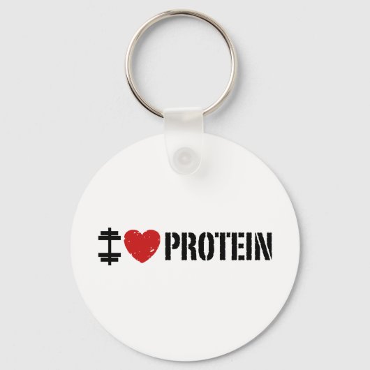 I Love Protein Sleutelhanger (Voorkant)