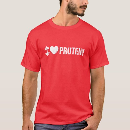 I Love Protein T-shirt (Voorkant)
