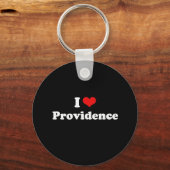I Love Providence Tshirt White Tshirt Sleutelhanger (Voorkant)
