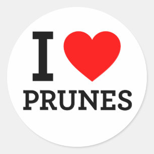 I Love Prunes Ronde Sticker
