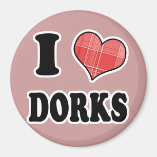 I Love (Pset Heart) Dorks Magneet