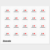 I Love Psychology Ronde Sticker (Vel)