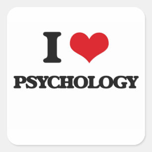 I Love Psychology Vierkante Sticker