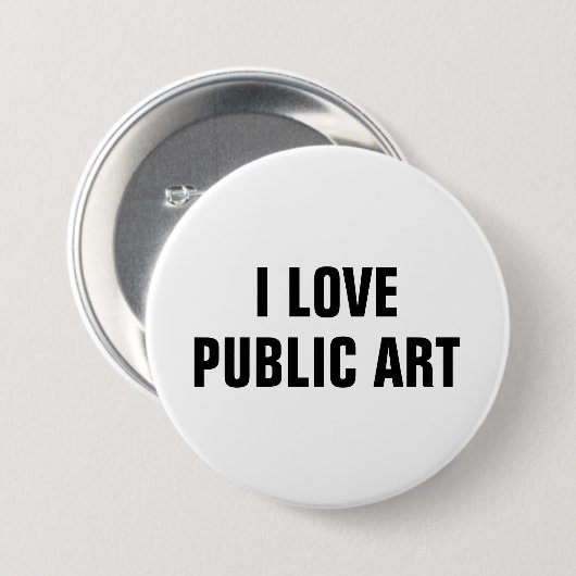 I Love Public Art™ Button (Aanpassen!) (Voorkant /achterkant)