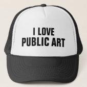 I Love Public Art™ Trucker Hat Trucker Pet (Voorkant)