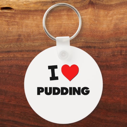 I Love Pudding Sleutelhanger (Voorkant)