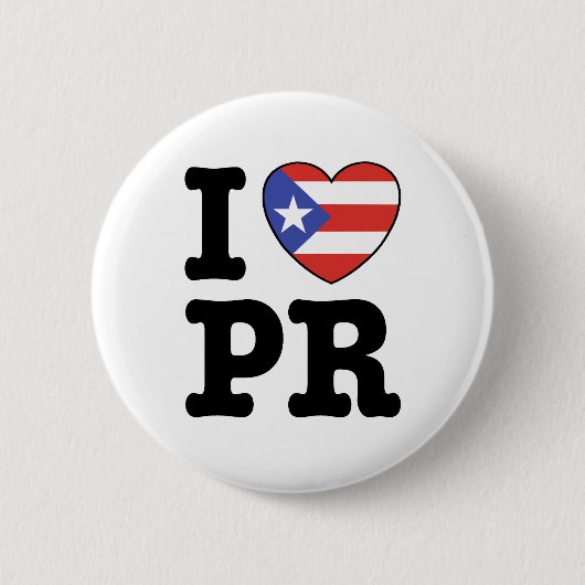 I Love Puerto Rico Ronde Button 5,7 Cm (Voorkant)