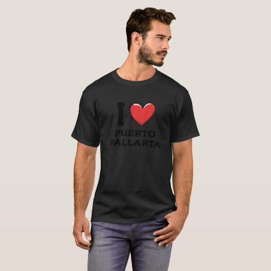 I Love Puerto Vallarta Mexico 8 T-shirt (Voorkant volledig)