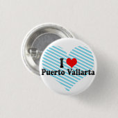 I Love Puerto Vallarta, Mexico Ronde Button 3,2 Cm (Voorkant /achterkant)