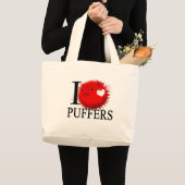 I Love Puffers Canvas tassen (Voorkant (product))