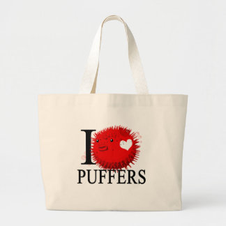 I Love Puffers Canvas tassen
