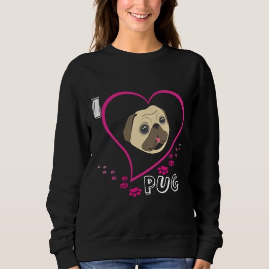 I Love PUG Shirt Classic T-shirt 95 (Voorkant)