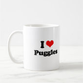 I Love Puggles Koffiemok (Links)
