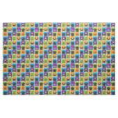 I Love Pugs Color Squares Large Pattern Stof (Fat Quarter)