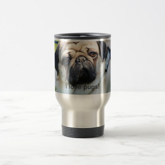 I love pugs cup reisbeker (Center)