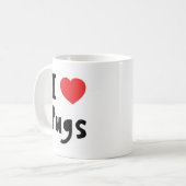 I Love pugs Koffiemok (Voorkant links)