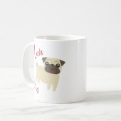 I Love Pugs Koffiemok (Voorkant links)