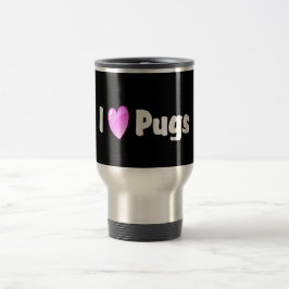 I Love Pugs Reisbeker