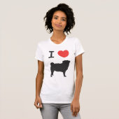 I love Pugs T-shirt (Voorkant volledig)