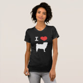 I love Pugs T-shirt (Voorkant volledig)