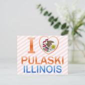 I Love Pulaski, IL Briefkaart (Staand voorkant)