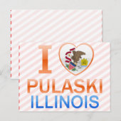 I Love Pulaski, IL Briefkaart (Voorkant / Achterkant)
