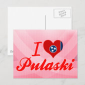 I Love Pulaski, Tennessee Briefkaart (Voorkant / Achterkant)