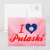 I Love Pulaski, Virginia Briefkaart (Voorkant / Achterkant)