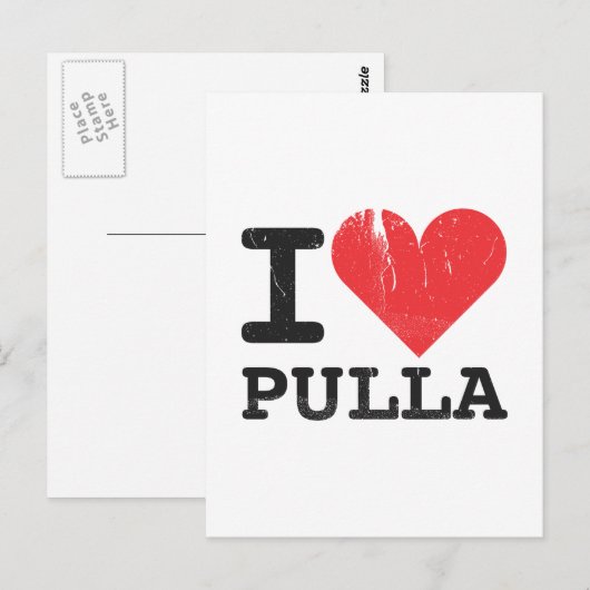 I Love Pulla Briefkaart (Voorkant / Achterkant)