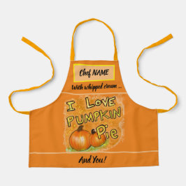I Love Pumpkin Pie Graphic Schort
