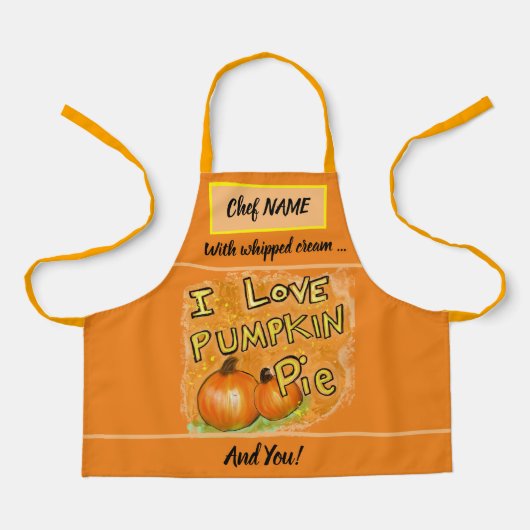 I Love Pumpkin Pie Graphic Schort (Voorkant)