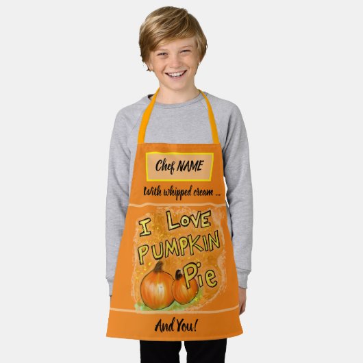 I Love Pumpkin Pie Graphic Schort (Gedragen)