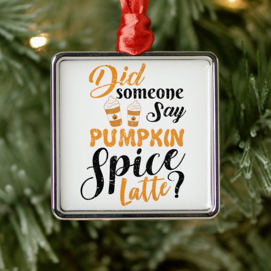 I Love Pumpkin Spice Metalen Ornament (Boom)