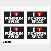 I Love Pumpkin Spice Rechthoekige Sticker (Vel)