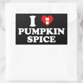 I Love Pumpkin Spice Rechthoekige Sticker (Tas)