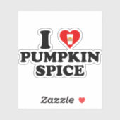 I Love Pumpkin Spice Sticker (Vel)