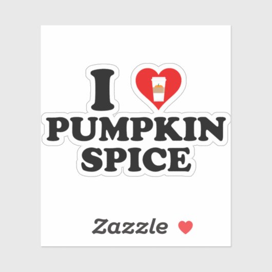 I Love Pumpkin Spice Sticker (Vel)