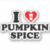 I Love Pumpkin Spice Sticker (Voorkant)