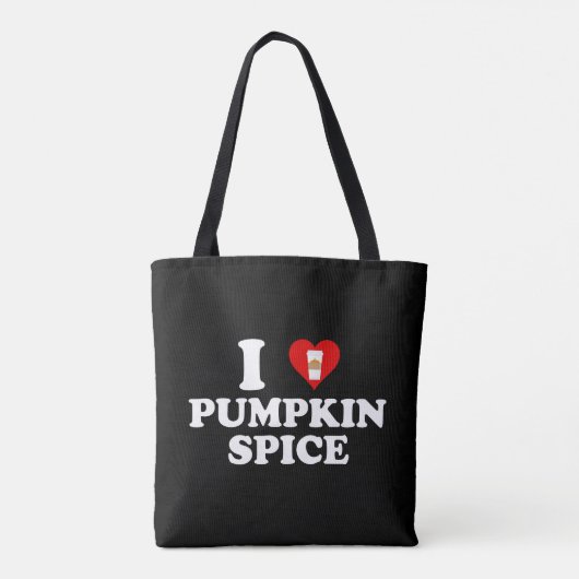 I Love Pumpkin Spice Tote Bag (Achterkant)
