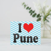 I Love Pune, India Briefkaart (Staand voorkant)