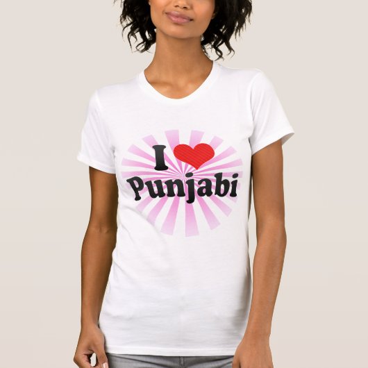 I Love Punjabi T-shirt (Voorkant)