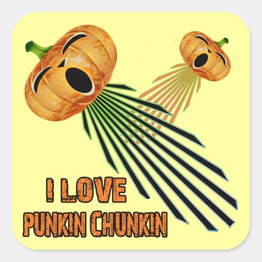 I Love Punkin Chunkin Vierkante Sticker (Voorkant)
