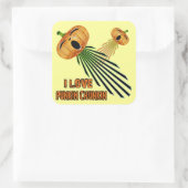 I Love Punkin Chunkin Vierkante Sticker (Tas)