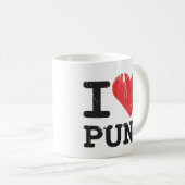 I Love Puns Classic White Mok (Voorkant rechts)