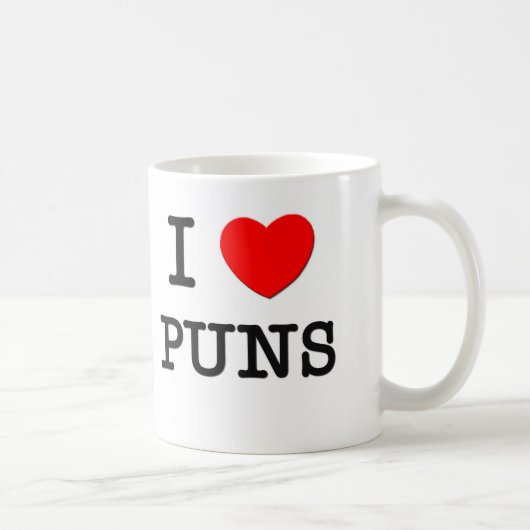 I Love Puns Koffiemok (Rechts)
