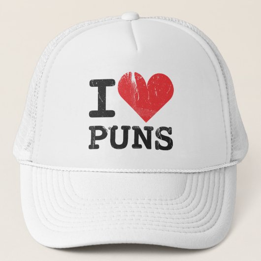 I Love Puns Trucker Hat Pet (Voorkant)